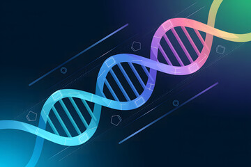 Futuristic DNA double helix graphic design