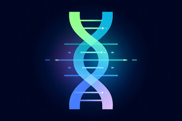 Futuristic DNA double helix graphic design