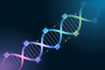 Futuristic DNA Structure with Abstract Geometric Design