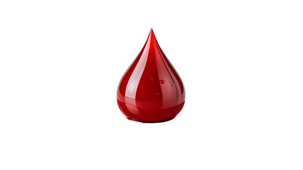 red drop of blood isolated on white 