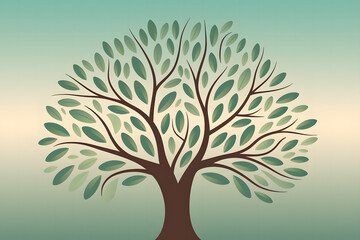 Elegant stylized tree graphic, perfect for nature-themed designs.