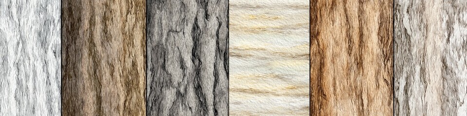 Various textured fabric swatches in muted tones