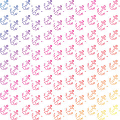 Vector seamless geometric pattern with anchors and polka dot. Nautical background