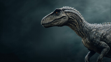 Dinosaur on the dark background high-resolution poster v1