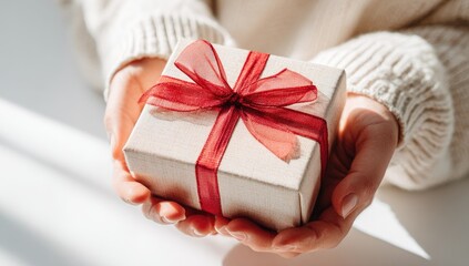 Hands holding a small gift box (3)