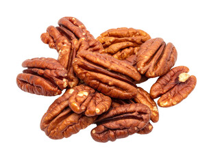 Fototapeta premium Pecan nuts isolated on transparent background