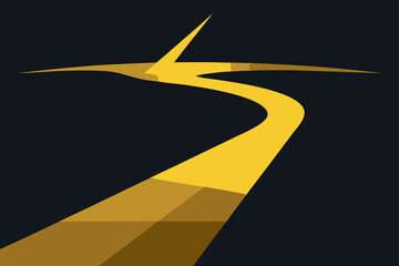 Slow Moving River Lit by Golden Beams Through Fog Vector