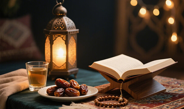 image depicting a serene Ramadan atmosphere