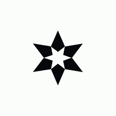 Modern geometric and bold star clean vector design perfect for rating systems, user interfaces, awards, or achievement badges. Isolated on white background, high contrast and scalable for digital and 