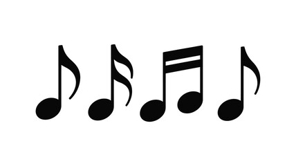 Vector art of musical notes icons
