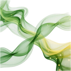 Obraz premium 煙 スモーク 緑 黄色 イラスト