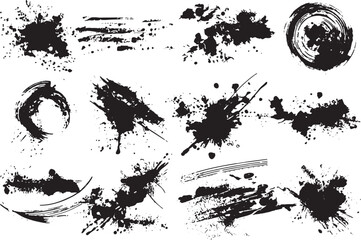 Grunge Ink Splatter Brush Set