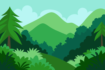 Fototapeta premium wilderness view with lush greenery
