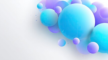 Abstract design of overlapping spheres in shades of blue and purple.