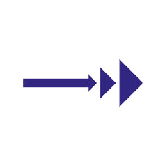 Blue 3D arrow sign pointing up on a white background, symbolizing business growth and success