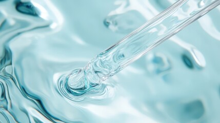 Lactic Acid Exfoliator Dropper Over Smooth Water Surface