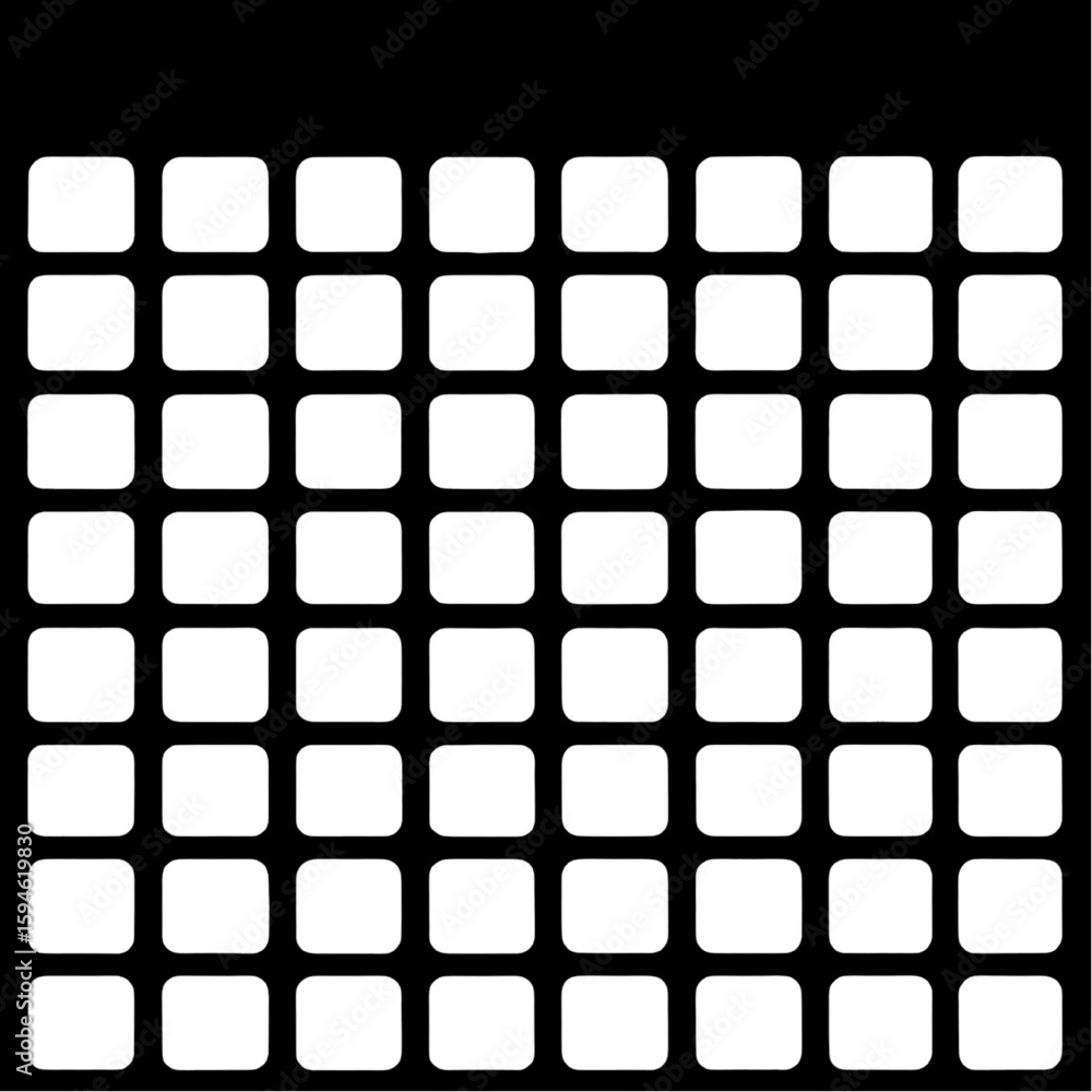 Poster black and white square background with geometric pattern and seamless tile design