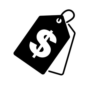 Illustration of a price tag. Editable vector.