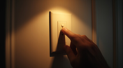 Turning on the Light: Warm-toned Lighting Stock Photo