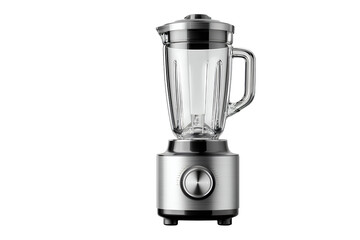 Sleek Silver Blender With Glass Jar On Transparent Background