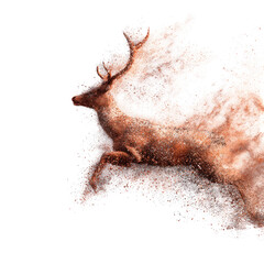 Paleolithic stag, cave art style