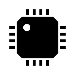 Computer chip icon. chip icon