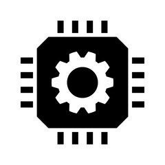 Computer chip icon. chip icon