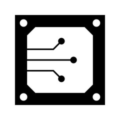 Computer chip icon. chip icon