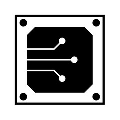 Computer chip icon. chip icon