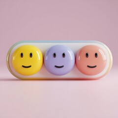 3D Emotion Slider with Smiley Faces