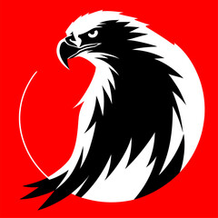 Silhouette of an eagle vector for graphic design