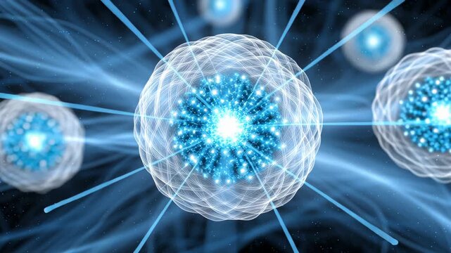 A futuristic representation of quantum data storage systems, showcasing advanced technology in vibrant.