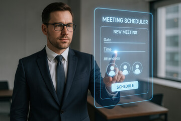Businessman Scheduling Meeting (Photo)