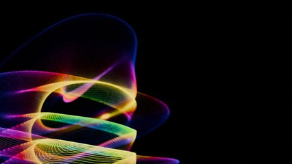 a colorful smoke on a black background © Oleksandr