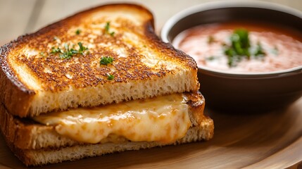 Grilled Cheese Sandwich with Tomato Soup