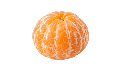 peeled orange tangerine pulp isolated on transparent background