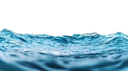 Clear ocean surface with small waves on transparent background PNG