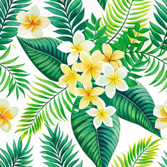 Obraz premium pattern with yellow frangipani