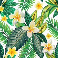 Obraz premium pattern with yellow frangipani