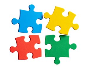 Puzzle Pieces Connecting Together, Transparent PNG