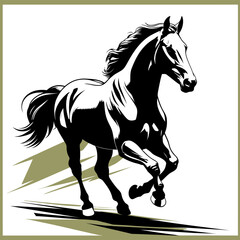 Vector horse silhouette for graphic design