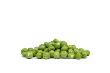 green peas isolated on white background.