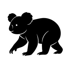 Fototapeta premium vector illustration of a koala silhouette
