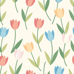 Obraz premium pattern with leaves and flowers