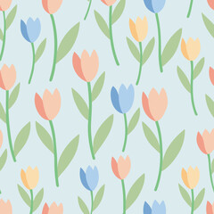 Fototapeta premium pattern with leaves and flowers