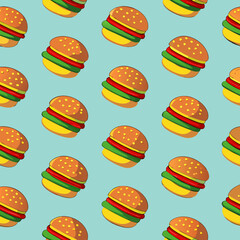  pattern with hamburger