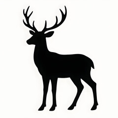 silhouette of a deer illustration vector