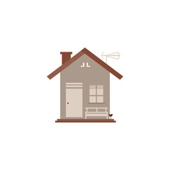 house on a white background