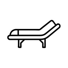 Therapy couch icon on a transparent background  
