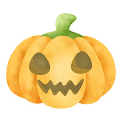 Halloween vector elements icons. Halloween cliparts with traditional symbols. Halloween pumpkins set vector design. Happy halloween party invitation card with spooky pumpkin, 